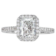 3 Carat Round Brilliant Diamond Ring Brilliant White 14K Gold Modern Nobility