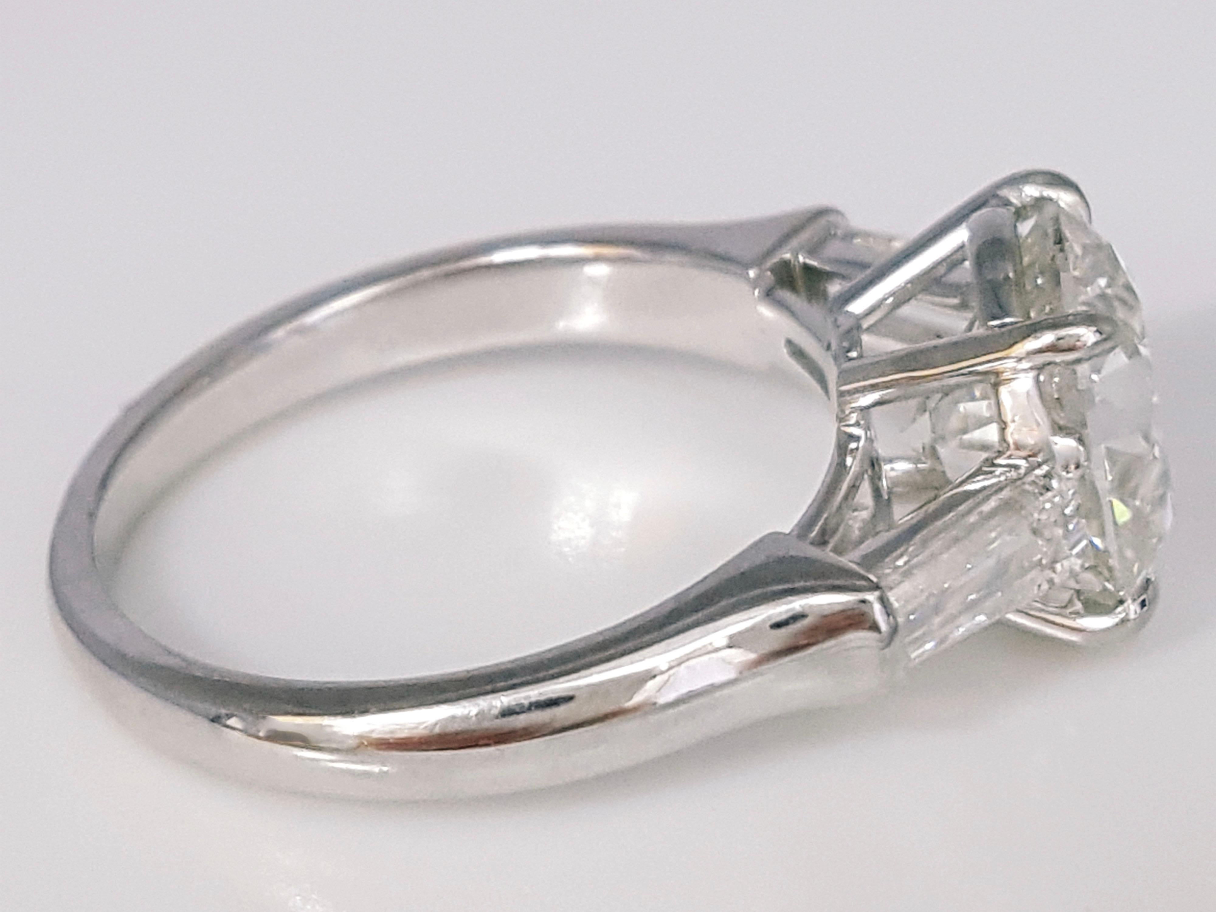 3 Karat runder Brillant-Diamant Solitär Verlobungsring, GIA-zertifiziert (Zeitgenössisch) im Angebot