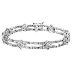 Bracelet tennis en diamants ronds et brillants de 3 carats certifiés