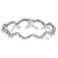 Bracelet tennis à rangée unique de diamants ronds et brillants de 3 carats certifiés