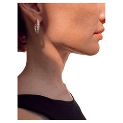 3 Carat Natural Round Cut Diamonds 1 Inch Hoops Earrings In 14k Gold