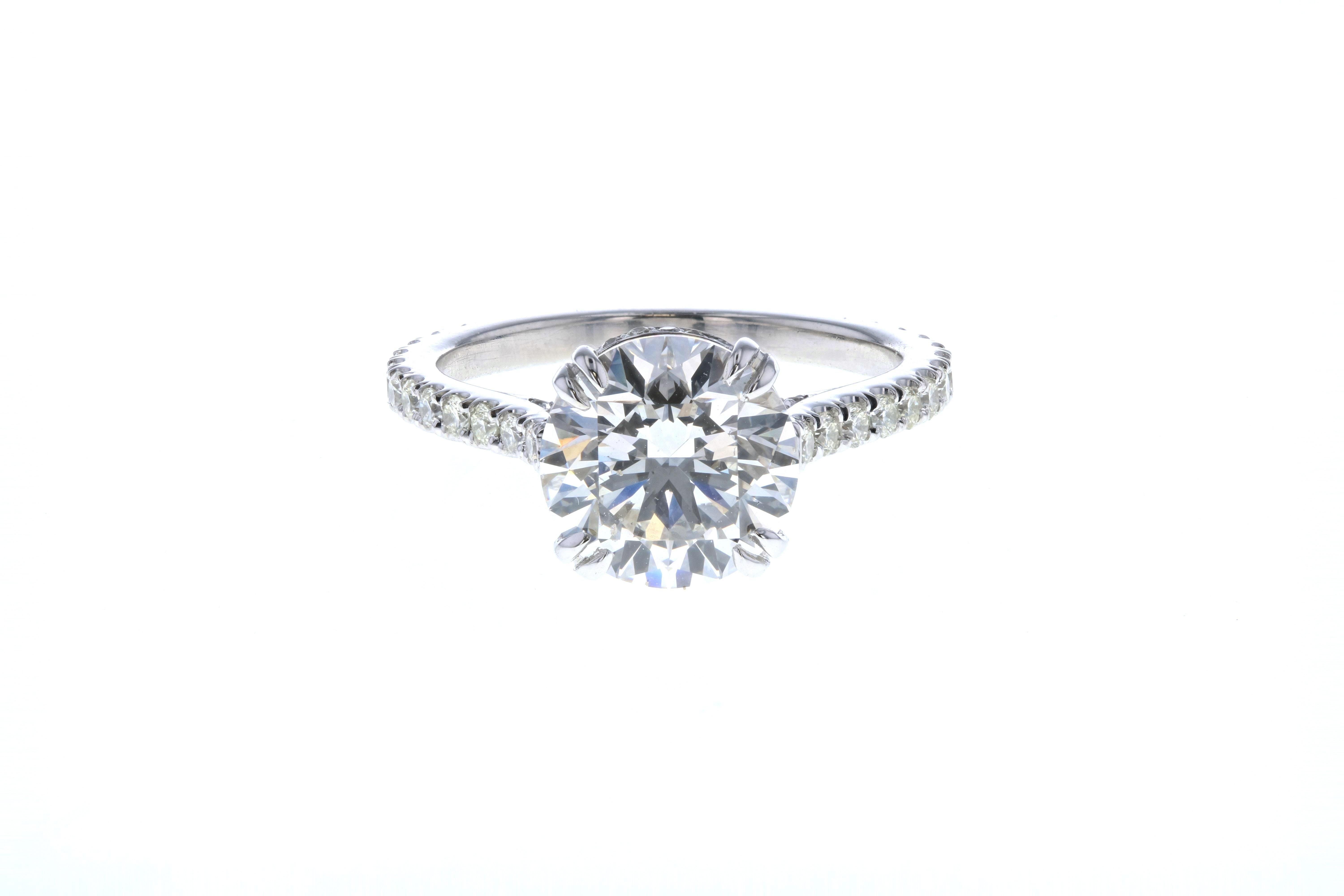 3 carat hidden halo engagement ring
