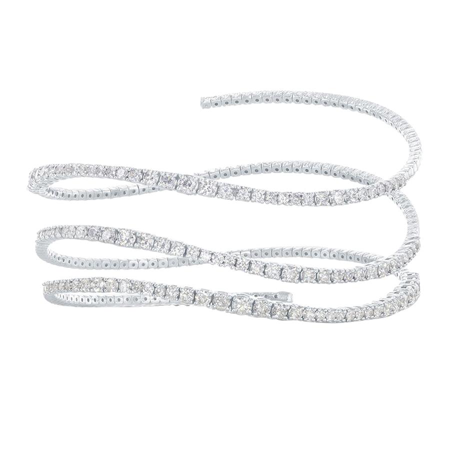 3 Carat Spiral Diamond Bangle