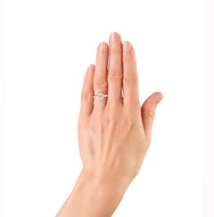 3 Carat Square Emerald Cut Diamond Engagement Ring Rose Gold GIA Certified