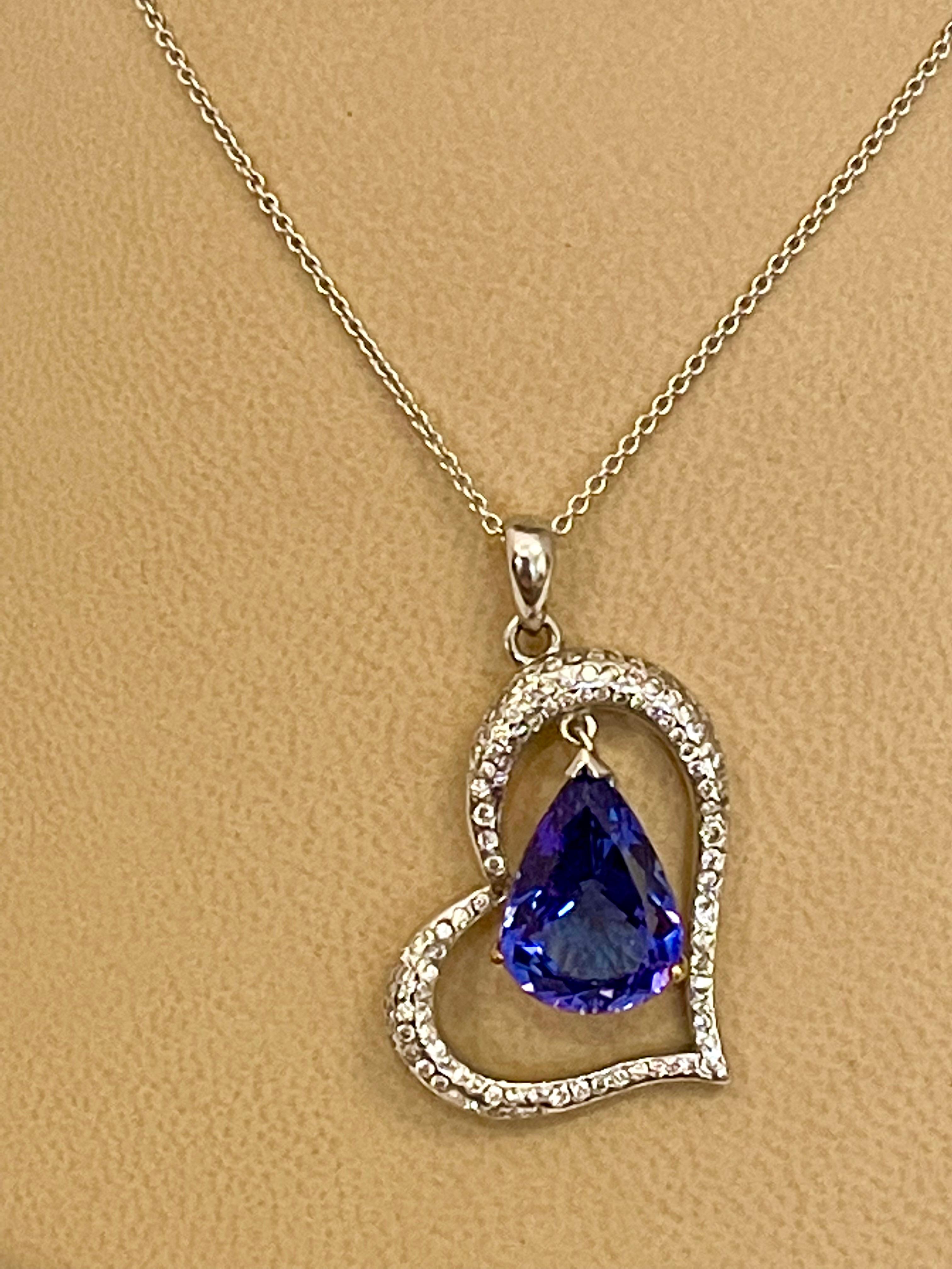 3 carat diamond heart pendant