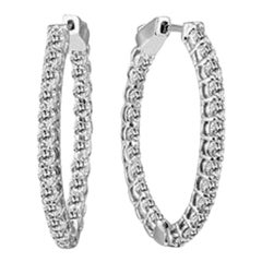 The Eternal Hoop Earrings -  Featuring 3 Carats of Diamonds