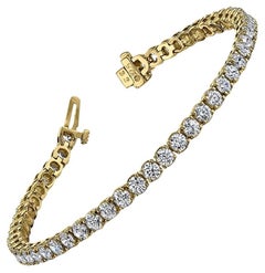 Pulsera de diamantes de oro amarillo de 3 quilates