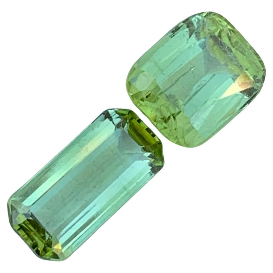3 Carats Natural Loose Green Tourmaline Pieces For Jewellery Making  For Sale