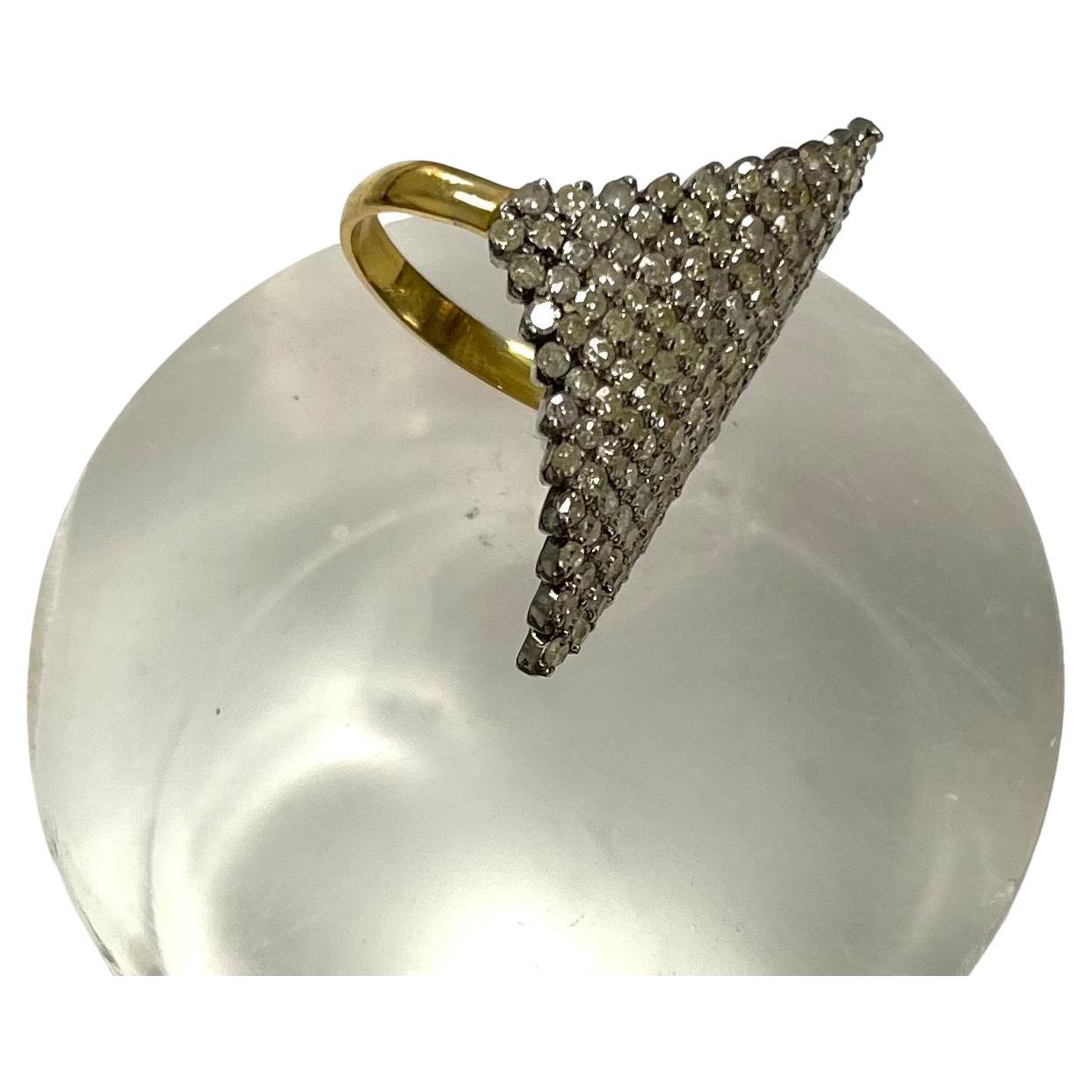 Women's 3 Carats Pave Diamond Paradizia Ring For Sale
