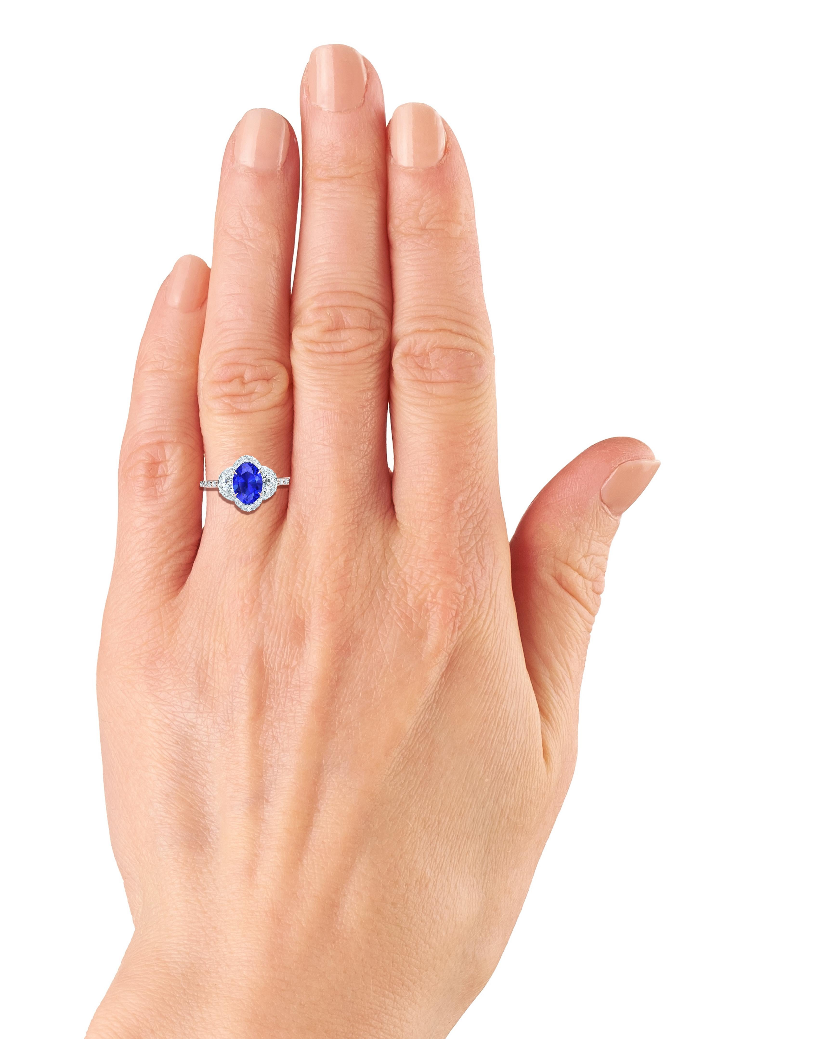3 carat sapphire engagement ring