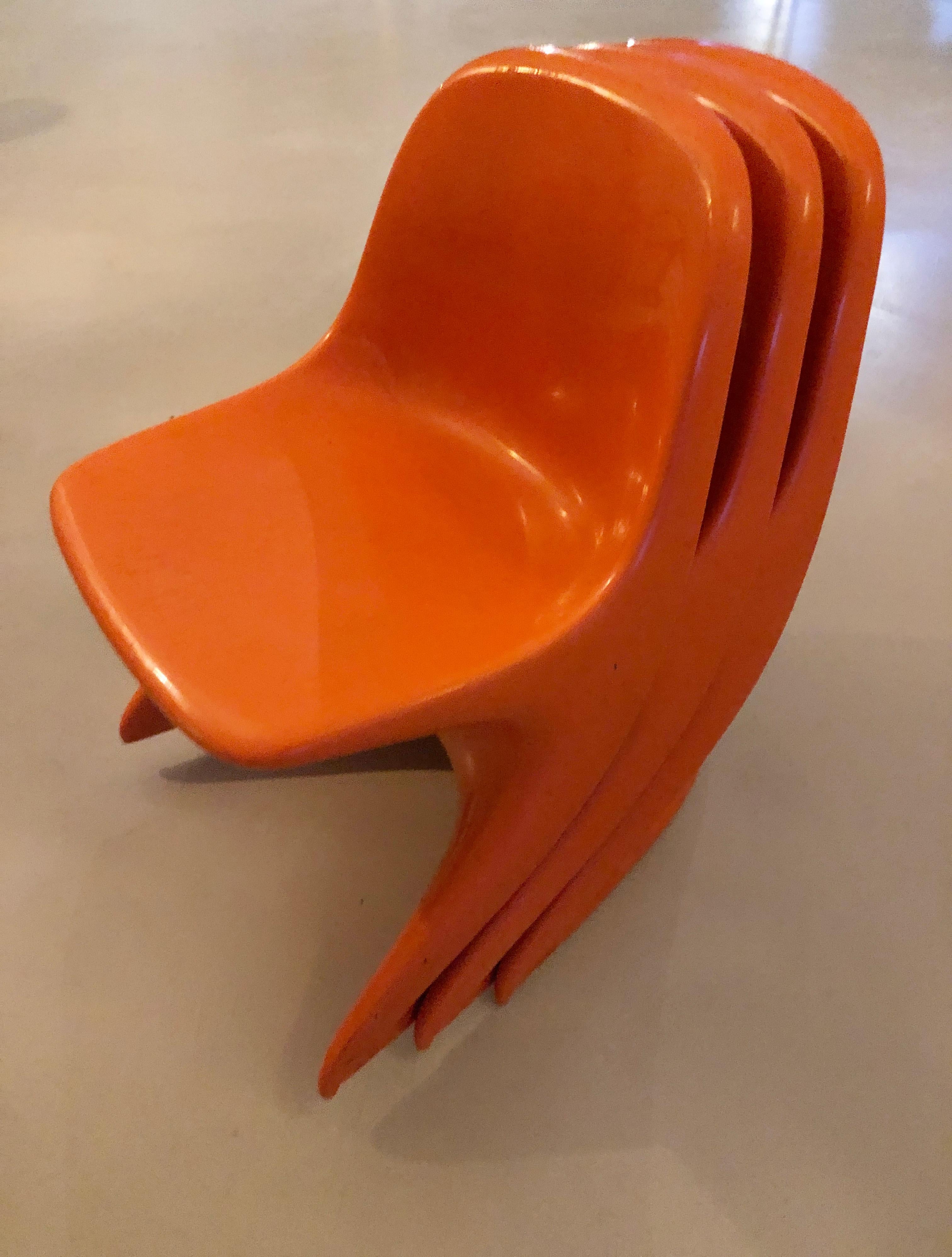 Late 20th Century 3 Casalino 0 child chairs by Alexander Begge for Casala, Germany, 1975 For Sale