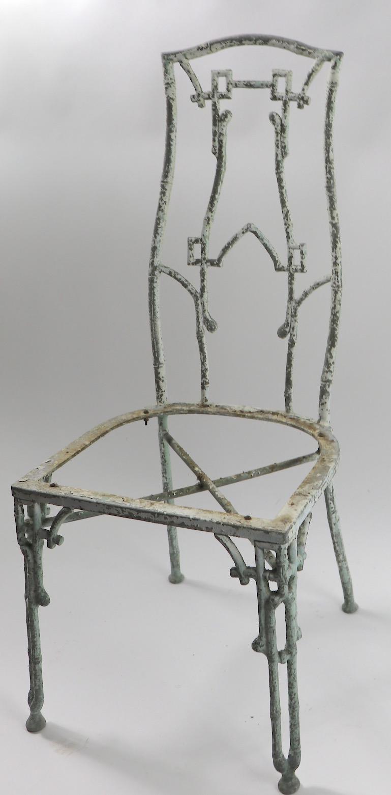3 chaises de jardin ou de jardin en aluminium coulé de Kessler État moyen - En vente à New York, NY
