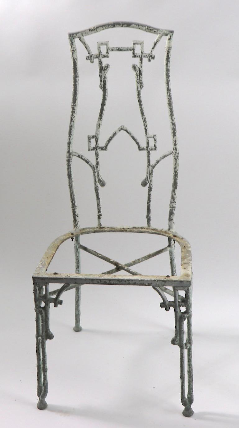 3 chaises de jardin ou de jardin en aluminium coulé de Kessler en vente 1