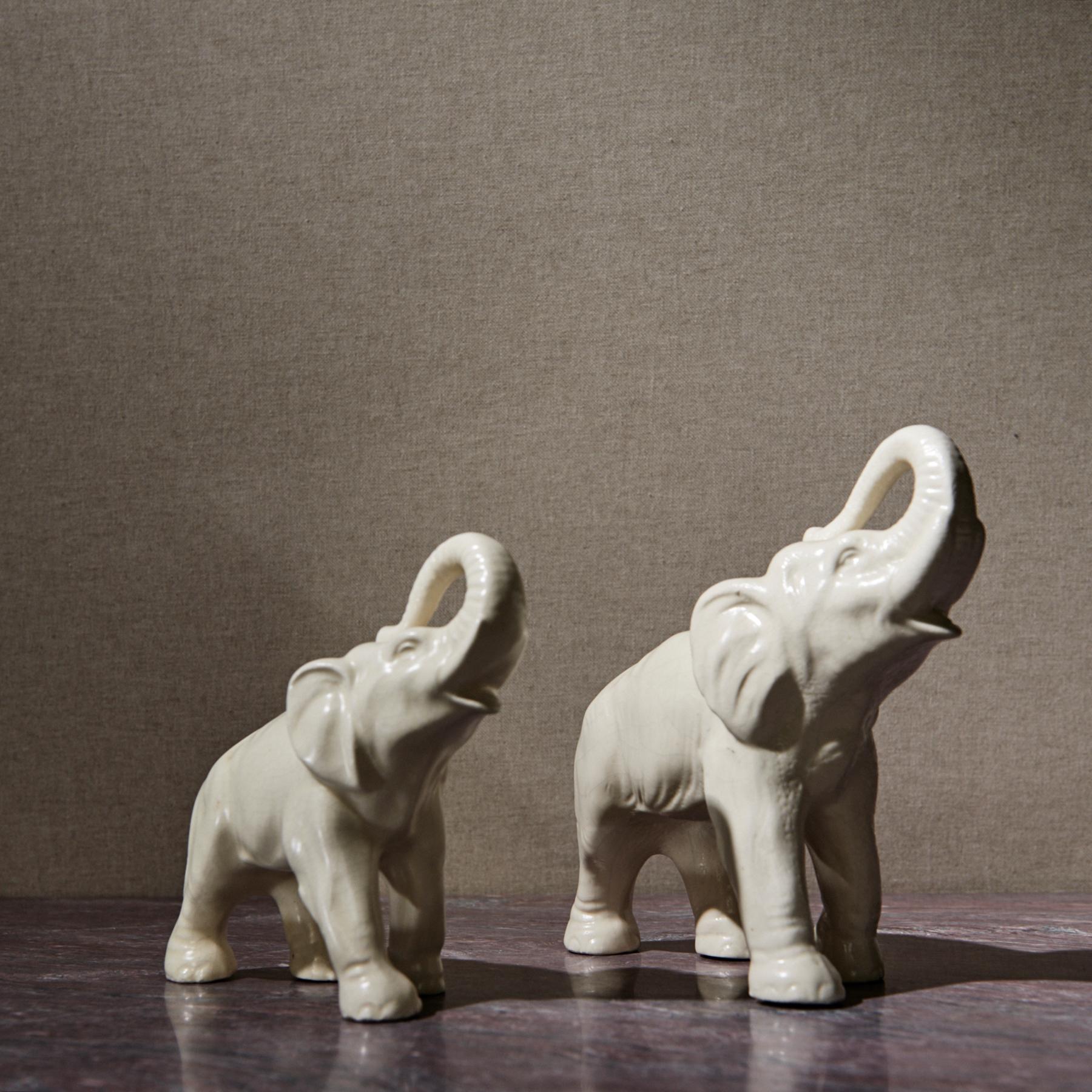 3 Ceramic Elephants by Anna-Lisa Thomson In Excellent Condition For Sale In Berlin, BE