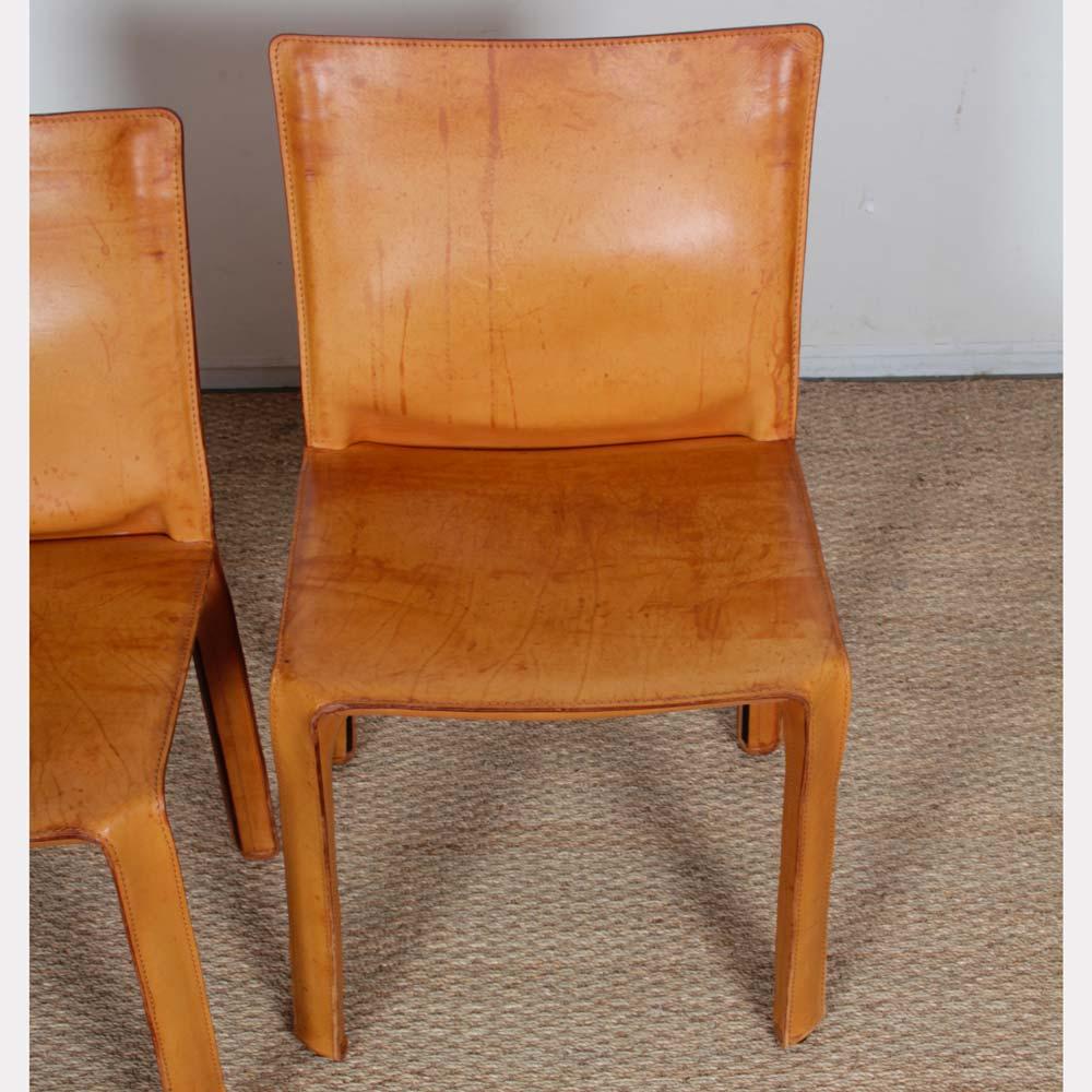Fine XX secolo 3 chairs by Mario Bellini for Cassina, model CAB 412, 1970s in vendita