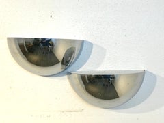 3 Chrome Half Moon Sconce