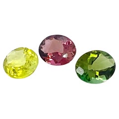 Tormaline ovali incastonate a 3 colori Cts 4,63