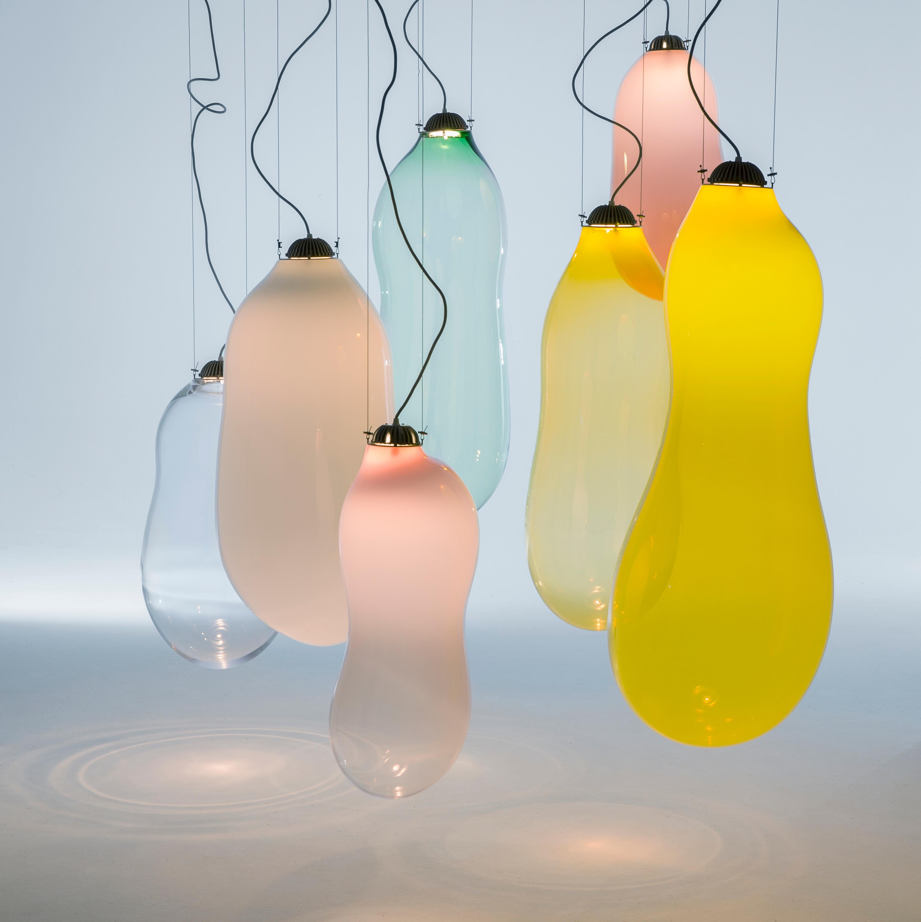 3 Coloured Bubble Pendants Ensemble, Signed Alex de Witte 5