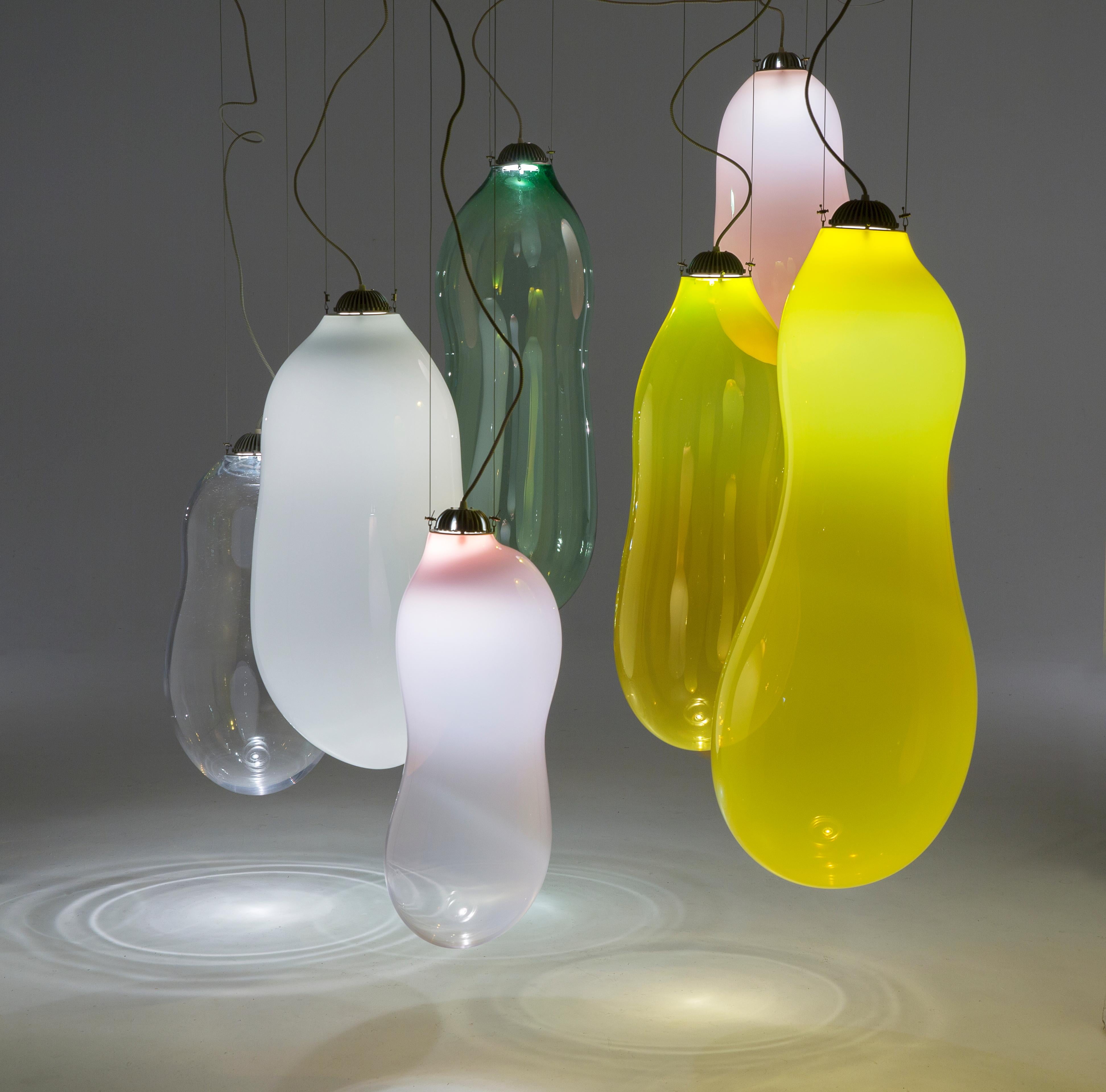 3 Colored Bubble Pendants Ensemble, Signed Alex de Witte For Sale 6