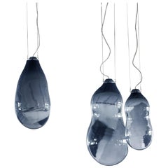 ensemble de 3 pendentifs à bulles colorées:: signé Alex de Witte