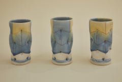 3 Contemporary Biomorphic Ceramic Vessels by Artist Shawn Spangler