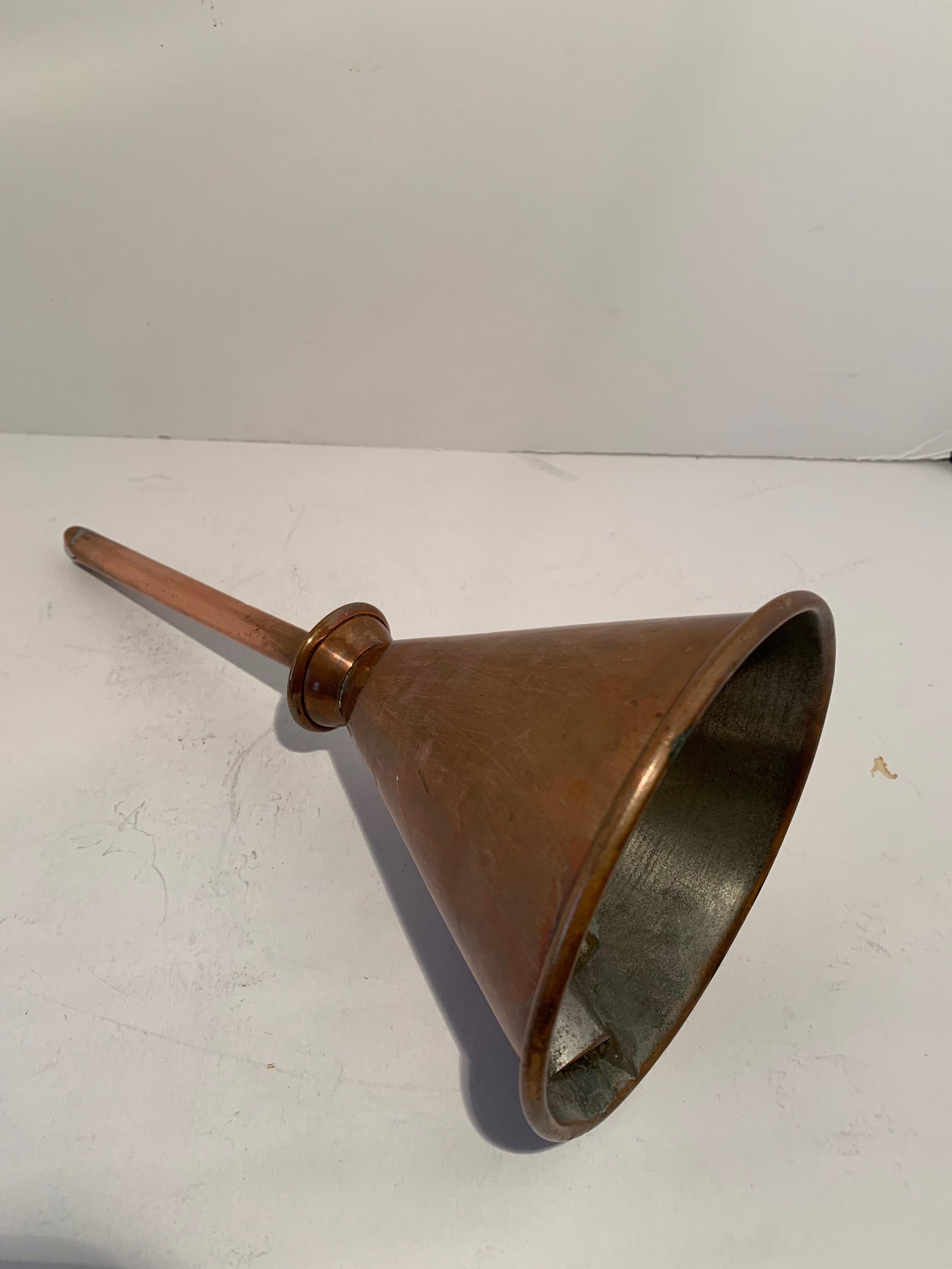 Set of Three Copper Moonshine Funnels For Sale 4