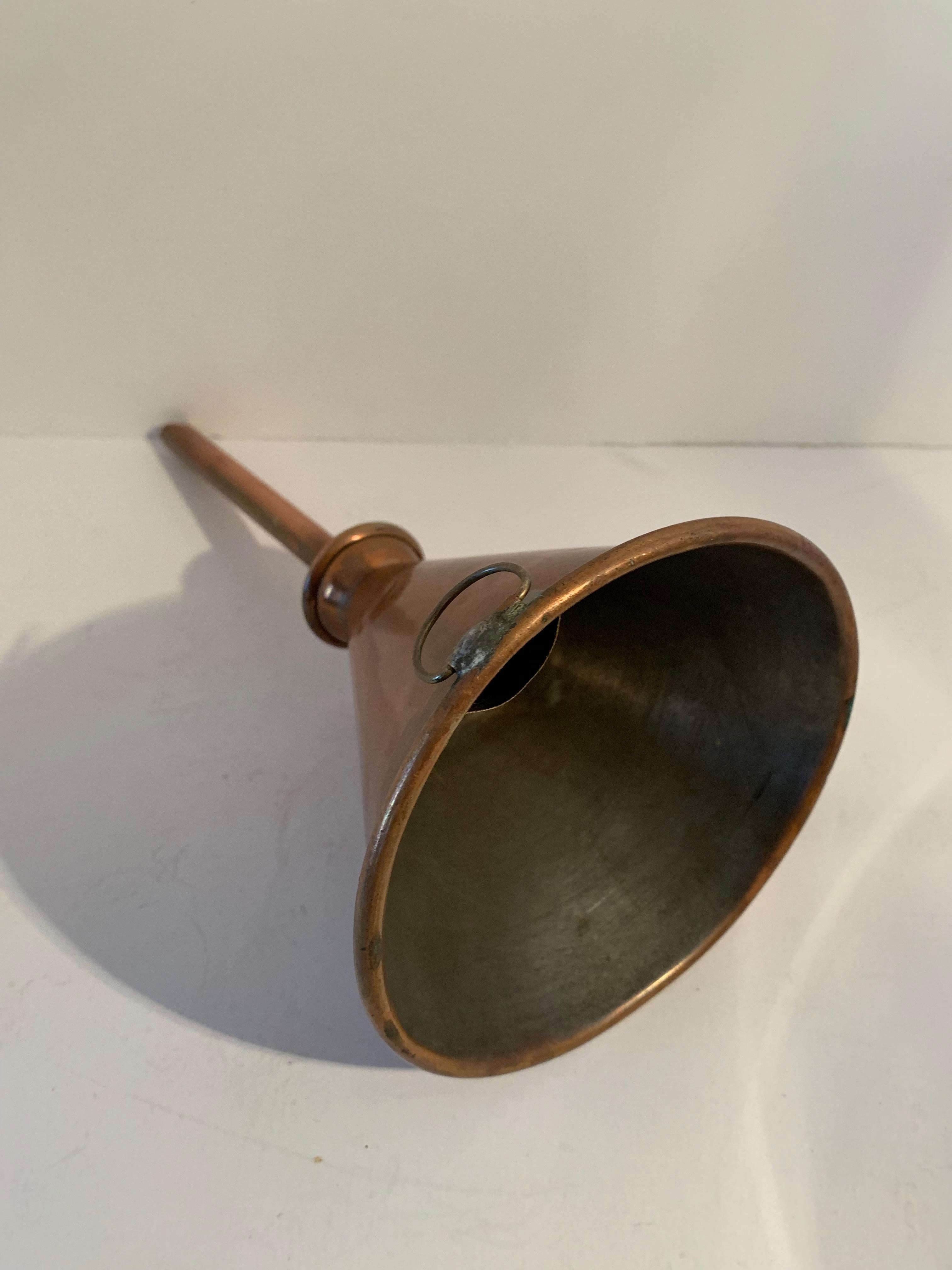 Set of Three Copper Moonshine Funnels For Sale 7