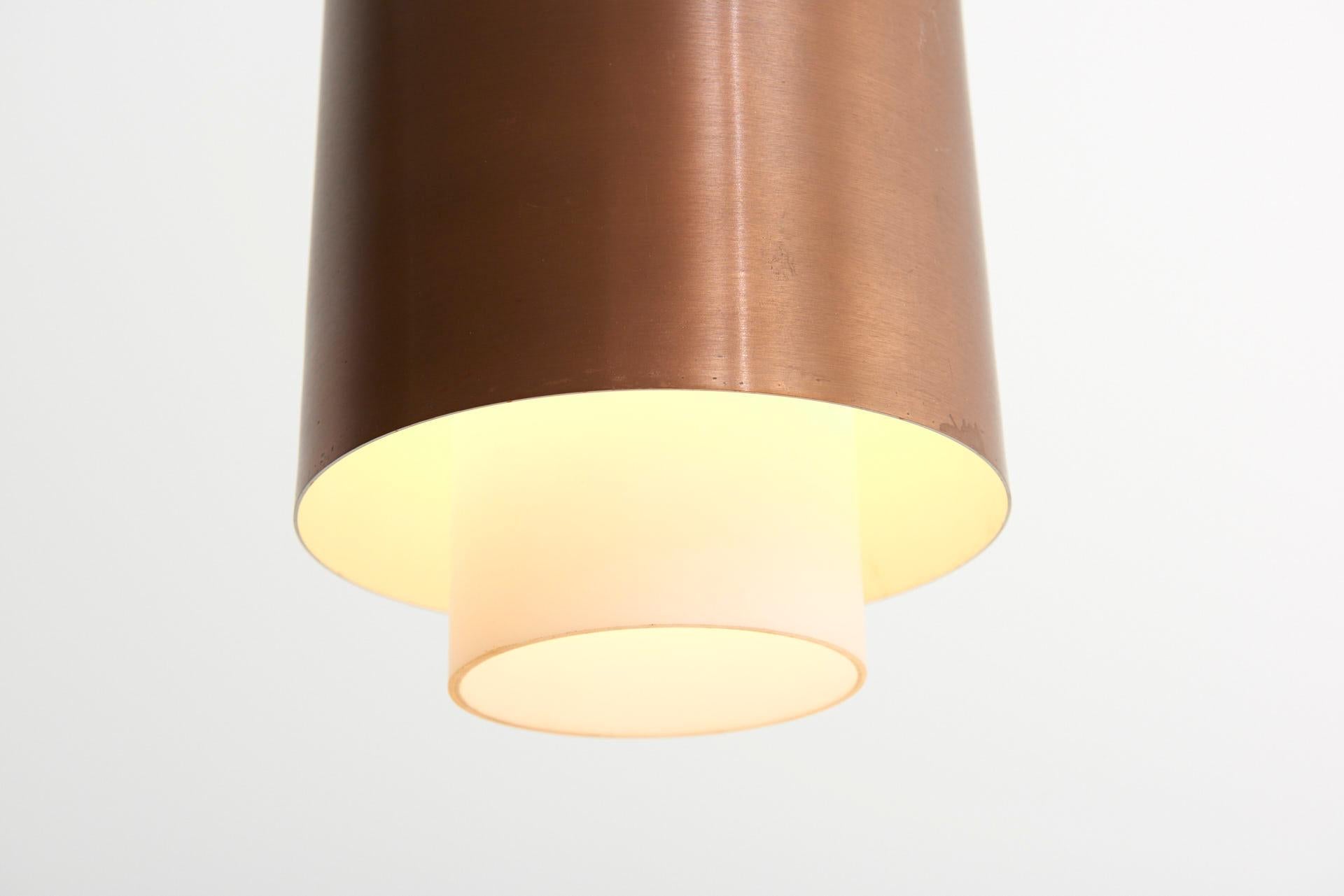 3 Copper Pendant Lamps, 1960s In Good Condition In Antwerpen, BE