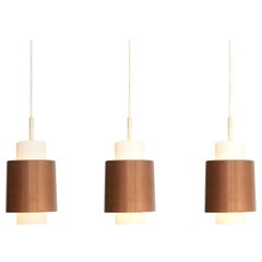 3 Copper Pendant Lamps, 1960s