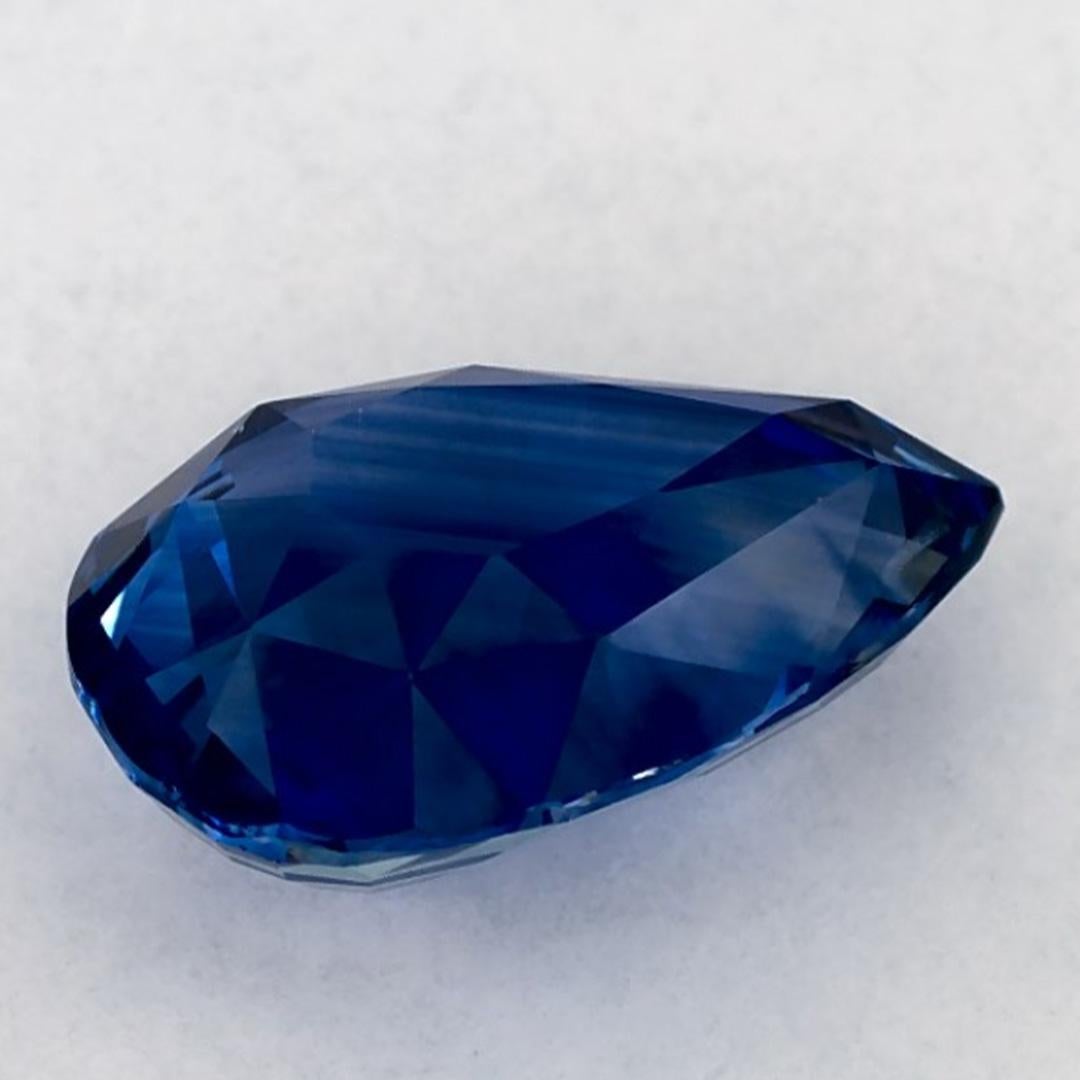 3 Ct Blue Sapphire Pear Loose Gemstone Neuf - En vente à Fort Lee, NJ
