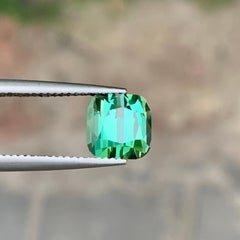 3 Ct Bluish Green Natural Square Cushion Cut Tourmaline Gemstone for Jewelry 8mm