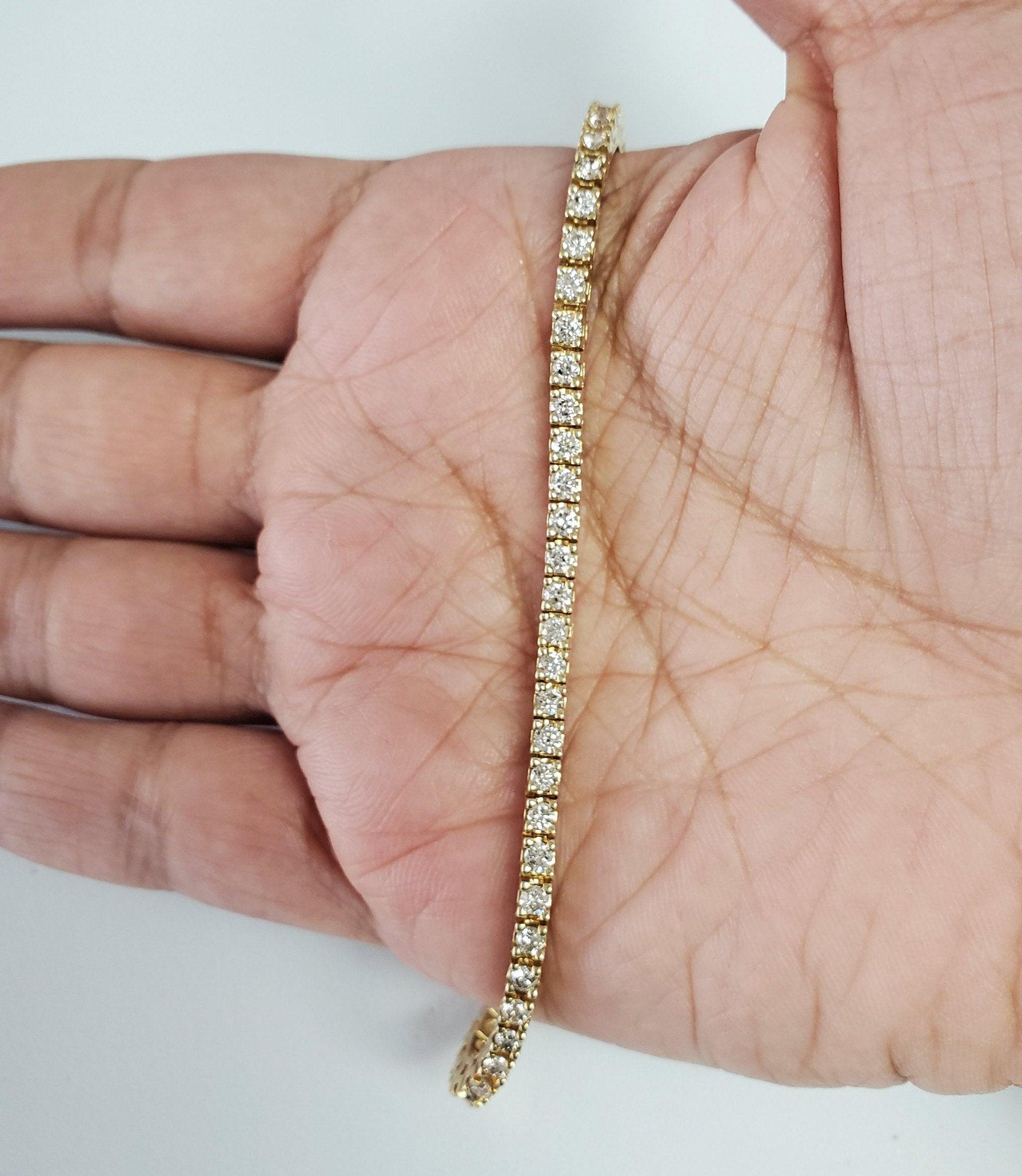 3 CT. Diamond Tennis Bracelet 14k Yellow Gold In New Condition For Sale In Sugar Land, TX