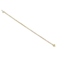 3 CT. Bracciale tennis con diamanti in oro giallo 14k