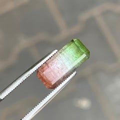 3 Cts Bicolor Yellowish Green & Peach Pink Tourmaline Gemstones for Jewellery