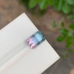 3 Cts Natural Tricolor Pastel Pink Teal Blue and Blue Green Tourmaline for Ring