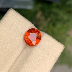 3 Cts Oval Shape Spessartite Mandarin Fanta Color Garnet Gemstone for Jewellery