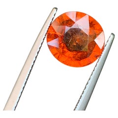 3 Cts Round Shape Mandarin Fanta Color Spessartite Garnet Gemstone for Jewellery