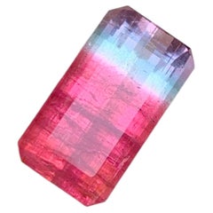 3 Cts Tricolor Tourmaline Neon Pink Sky Blue Lavender Shades Collector Gemstone