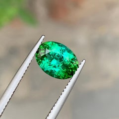3 cts Vivid Green Dual Shaded Oval Shape Tourmaline Gemstone for Jewellery 10 mm