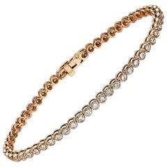 3 CTW 14 Karat Rose Gold Diamond Bracelet for "Sharon"