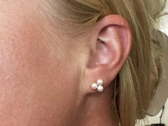 3 Zuchtperlen-Ohrstecker 10K Gelbgold