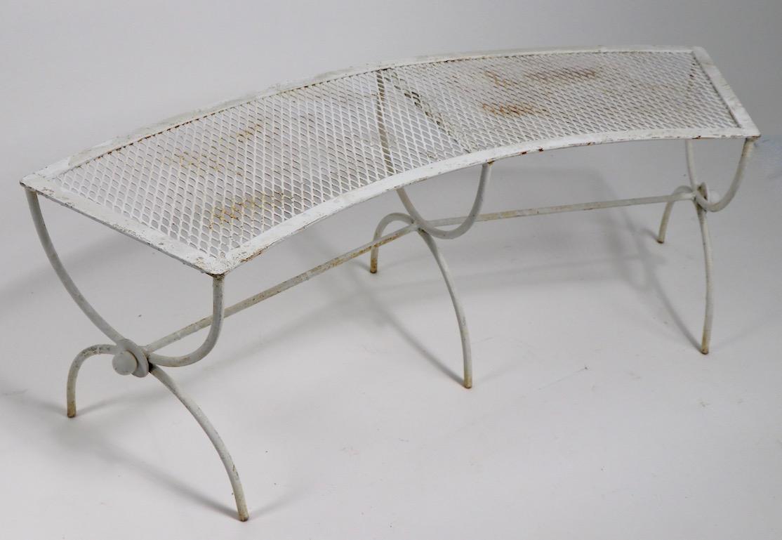 20th Century 3 Curved Garden Benches by Salterini