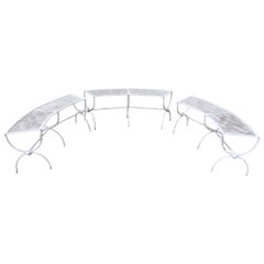 3 Curved Garden Benches by Salterini