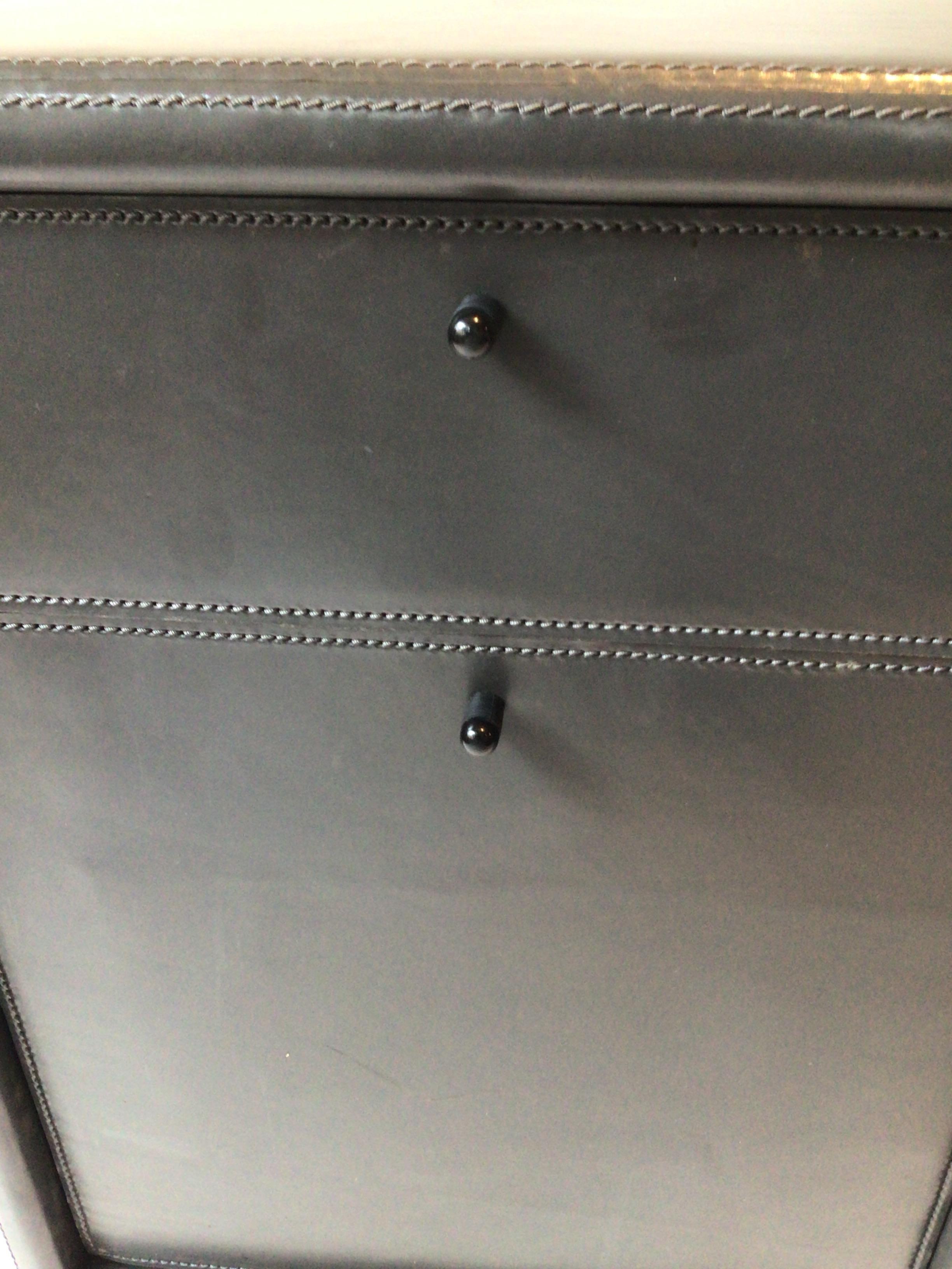 3 Cy Mann Italian Leather File Cabinets For Sale 7