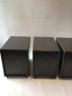 3 Cy Mann Italian Leather File Cabinets