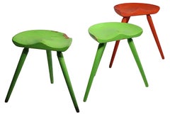 3 Danish Mid Century  Modern Stools attributed to Arne Hovmand Olsen