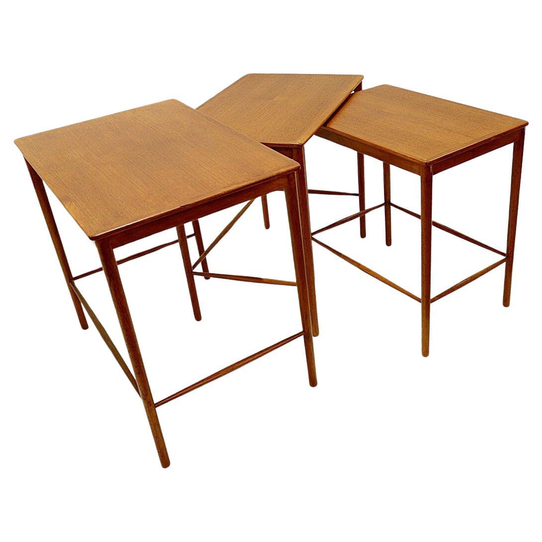 3 Danish Nesting Wooden Tables