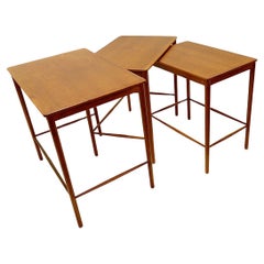 Vintage 3 Danish Nesting Wooden Tables