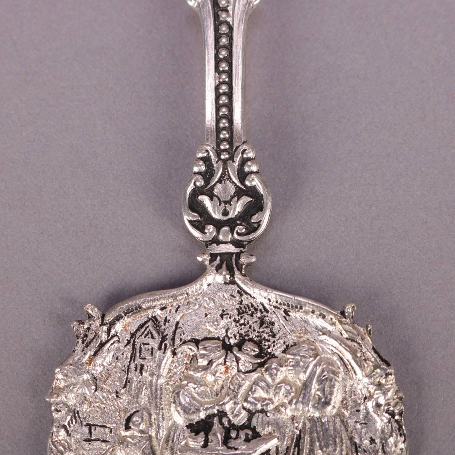 Three Danish Reticulated Repousse .800 Silver Serving Pieces, 19th Century 7