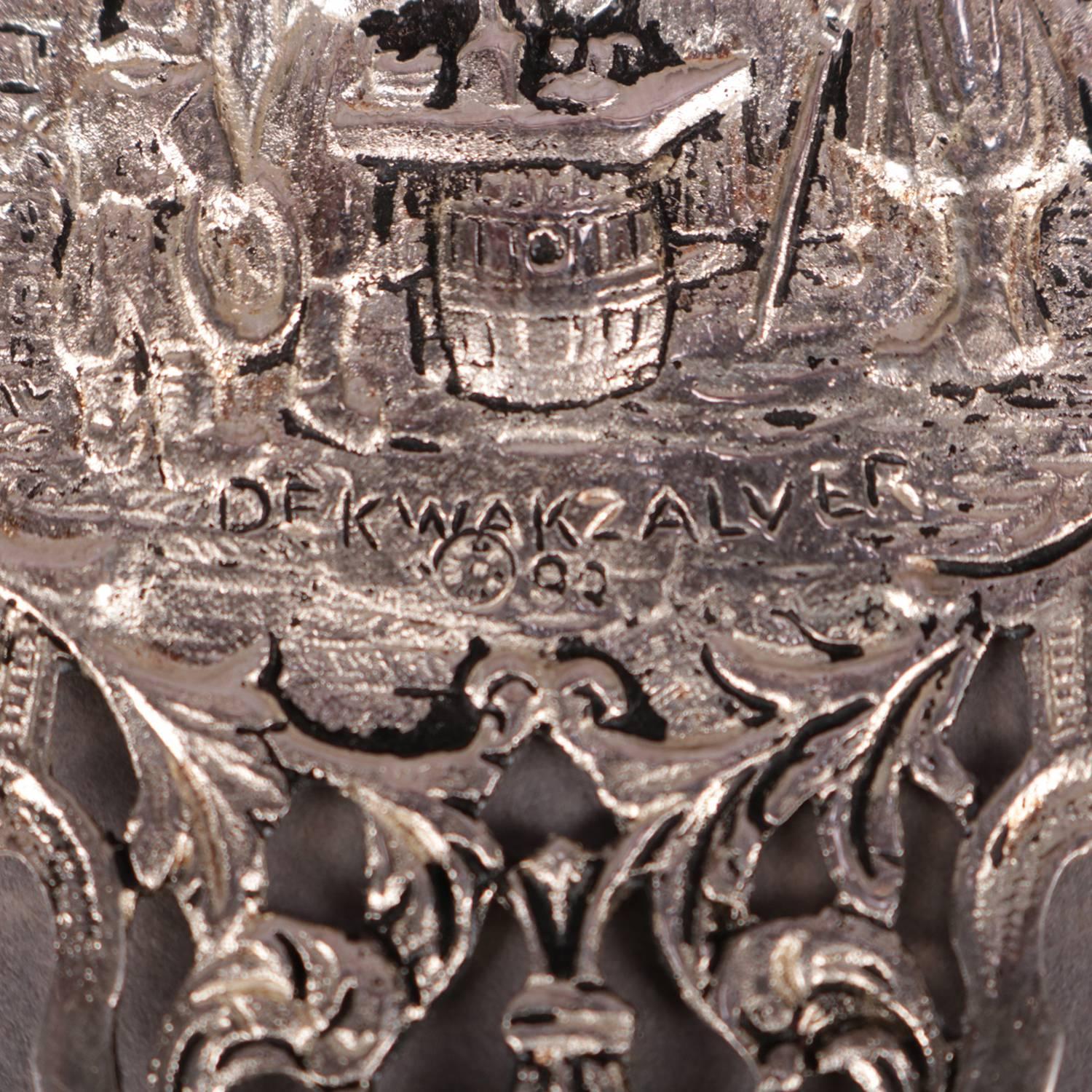 Three Danish Reticulated Repousse .800 Silver Serving Pieces, 19th Century 9